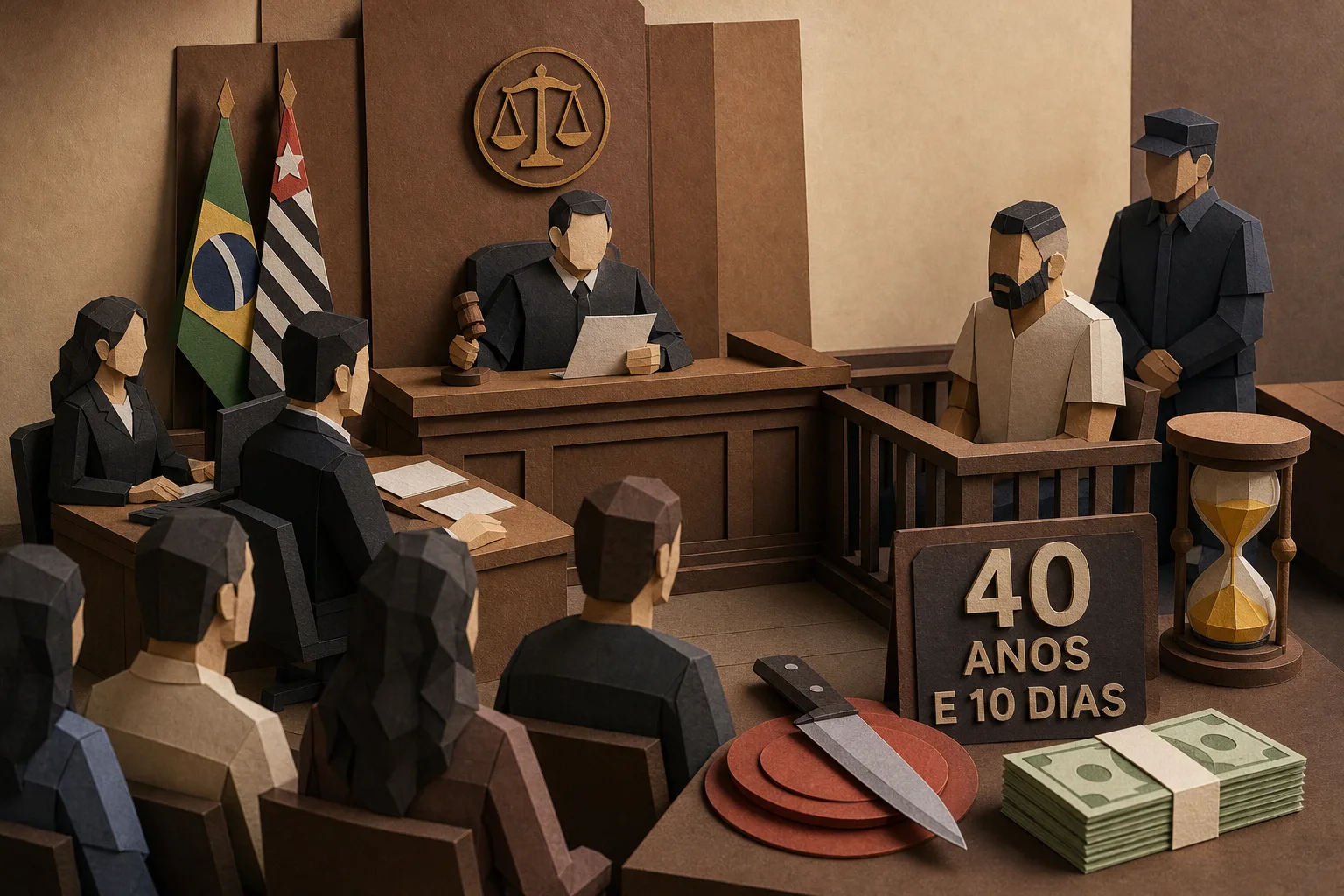 Tribunal do Júri condena réu a 40 anos de reclusão por feminicídio em Guarujá