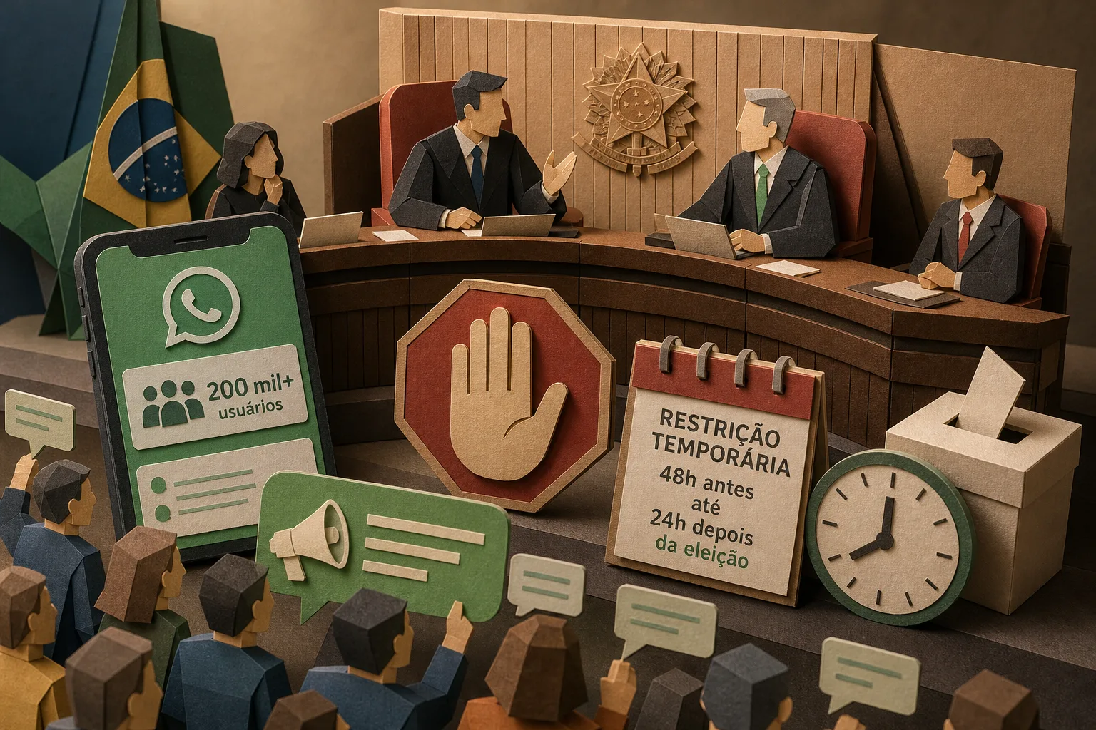 TSE analisa restrições para grandes canais de mensagens na reta final da votação