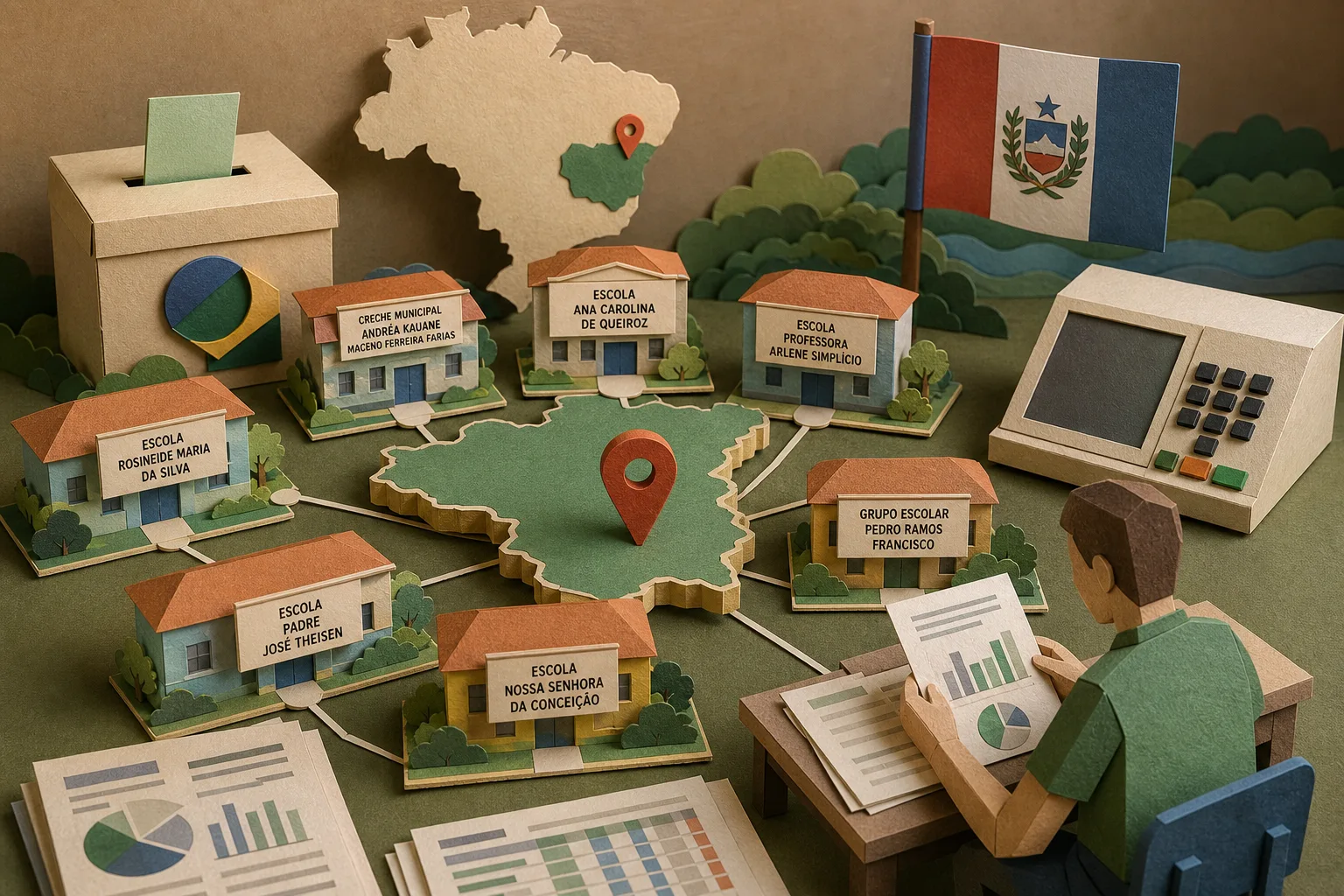 TSE detalha apuração presidencial em sete colégios de Craíbas em Alagoas
