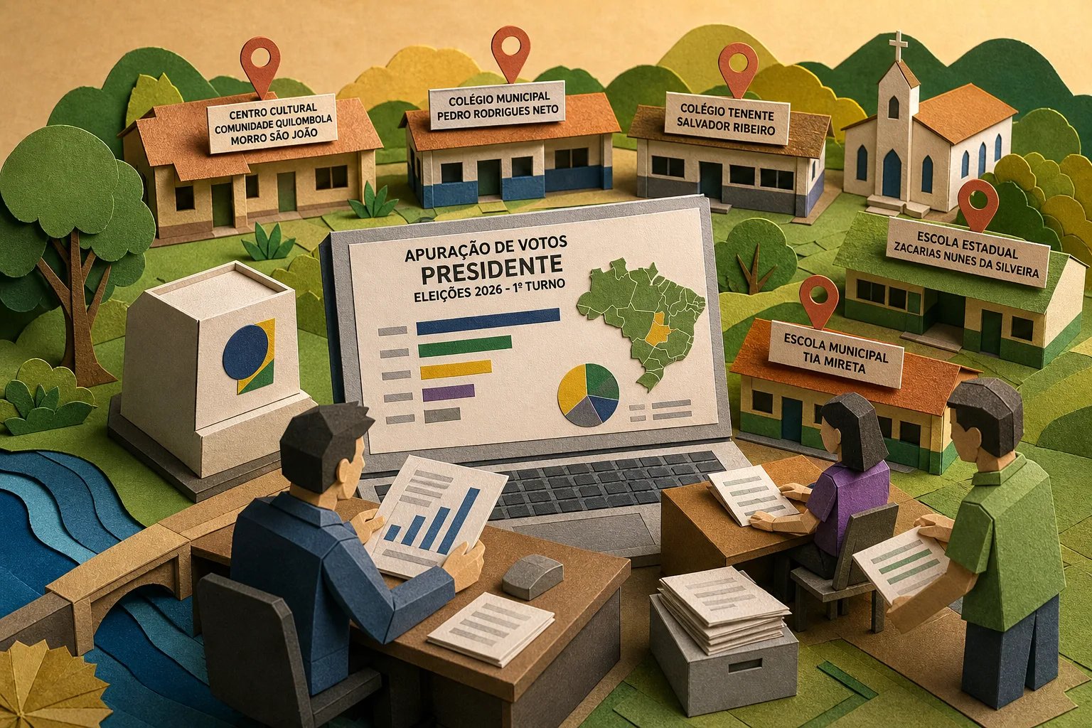 TSE divulga apuração de votos para presidente em Santa Rosa do Tocantins