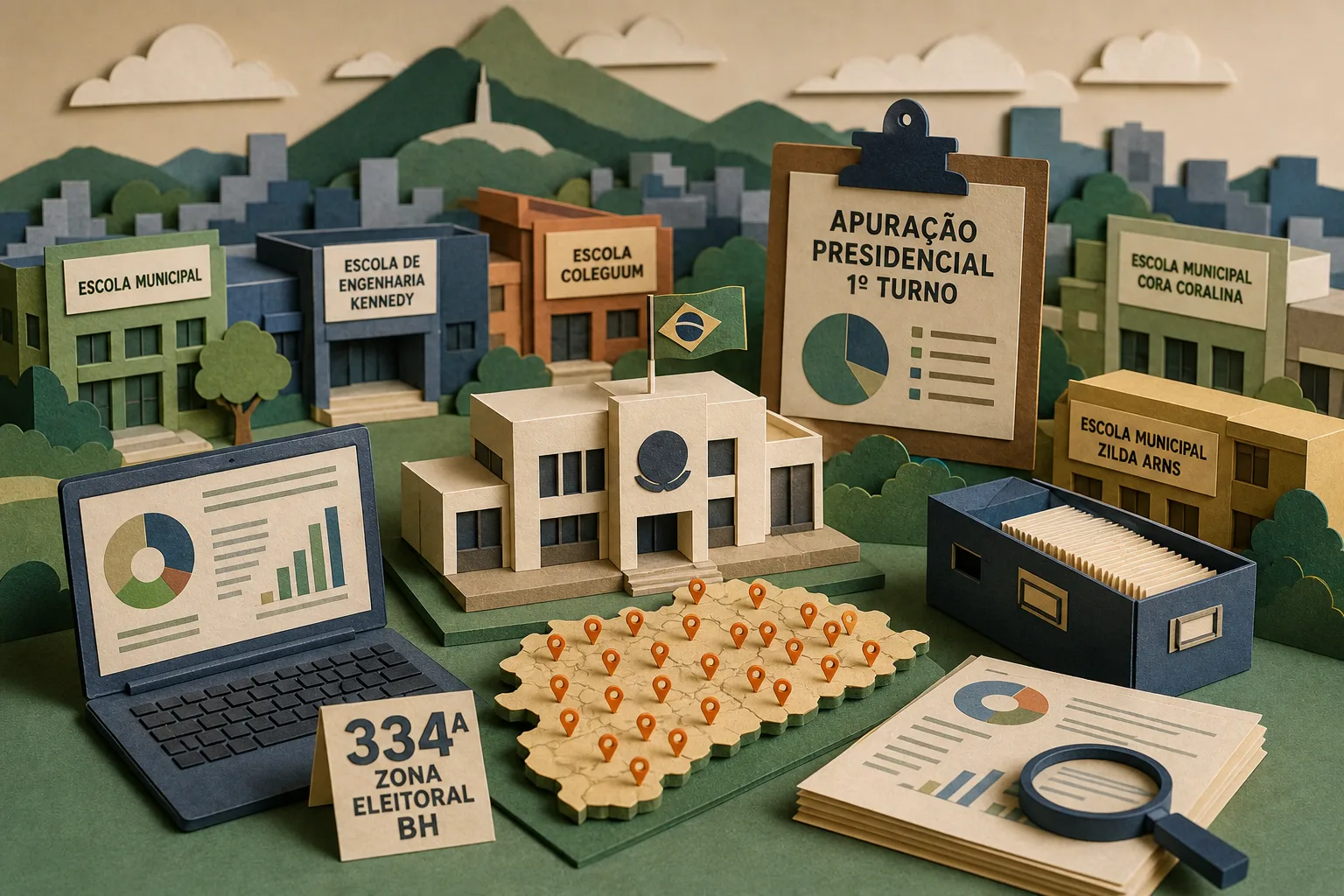 TSE divulga apuração presidencial em 28 locais da 334ª Zona Eleitoral de BH