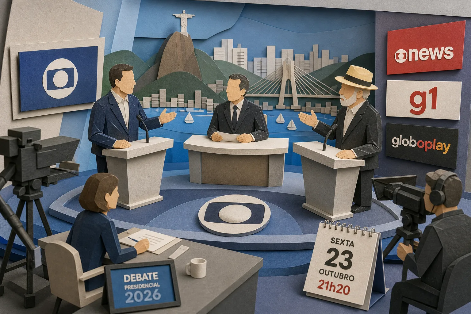 Último debate presidencial de 2026 entre Lula e Flávio Bolsonaro acontece na sexta
