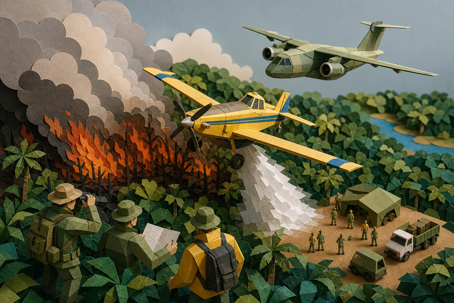 União mobiliza frota aérea para conter queimadas florestais no Amazonas