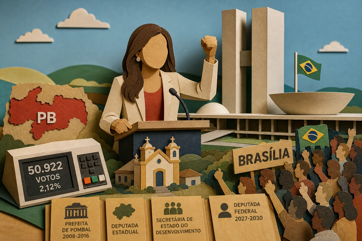 Única mulher da bancada paraibana, Pollyanna Werton garante vaga em Brasília