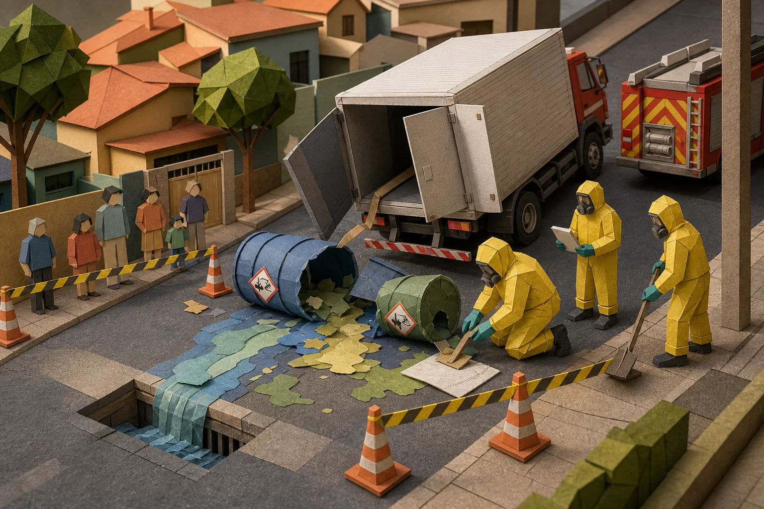 Vazamento de produtos químicos após queda de carga interdita rua em Belo Horizonte