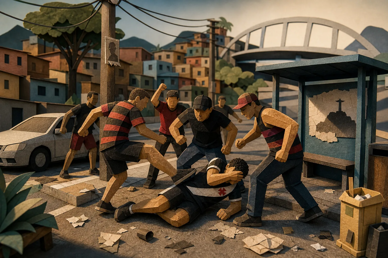 Vídeo registra agressão contra vascaíno na Zona Oeste antes de clássico carioca