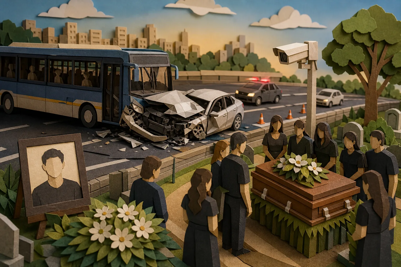 Vítima de colisão fatal entre carro e ônibus em Campinas é sepultada em Piracicaba