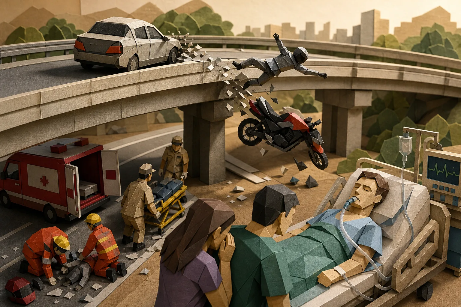 Vítima de colisão que caiu de viaduto na BR-060 morre em hospital de Goiânia