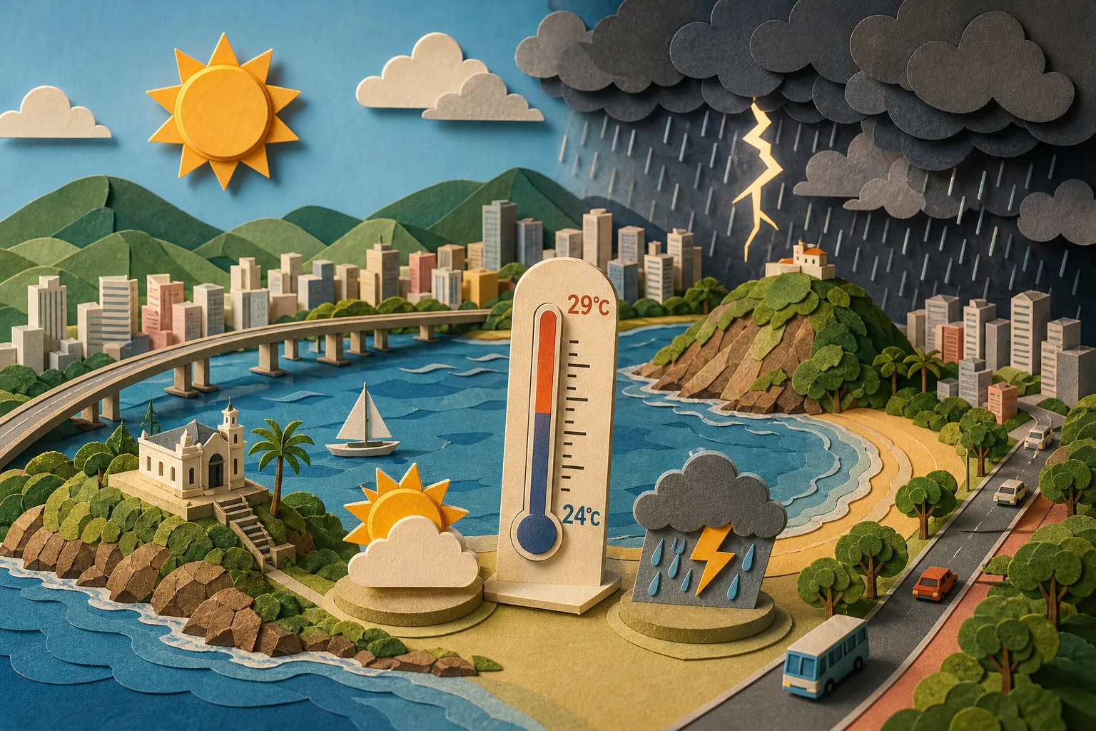 Vitória deve registrar calor e pancadas de chuva com trovoadas nesta sexta-feira