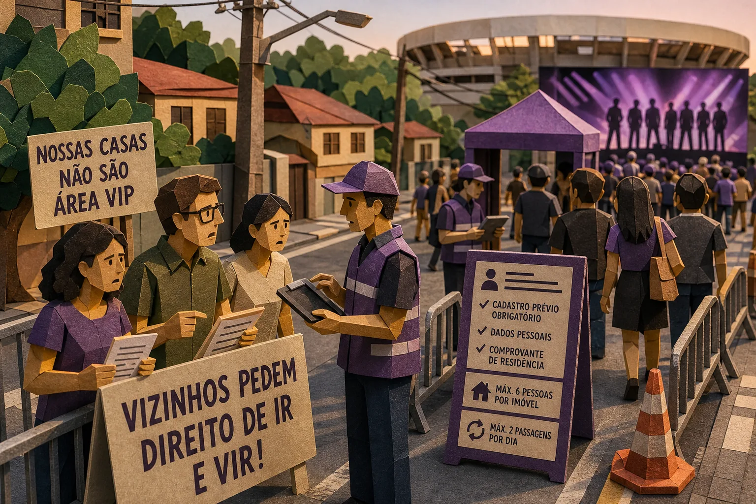 Vizinhos do Morumbi contestam regras de acesso às próprias casas durante shows do BTS