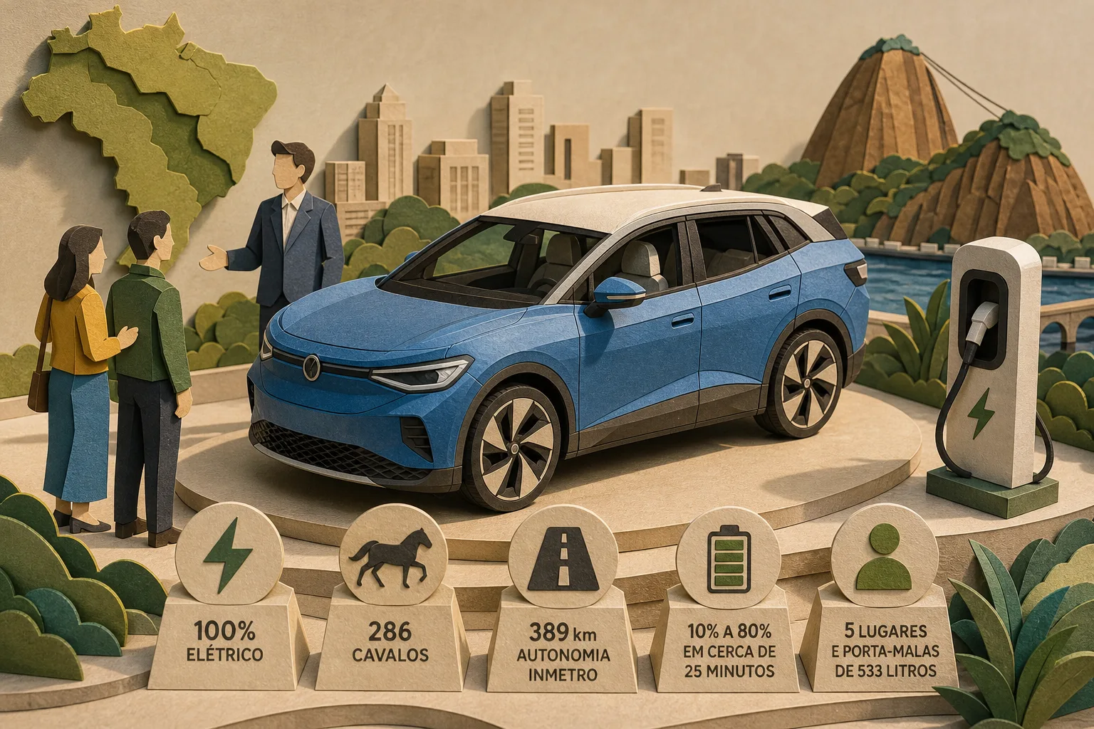 Volkswagen passa a vender o SUV elétrico ID.4 no Brasil por R$ 299.990