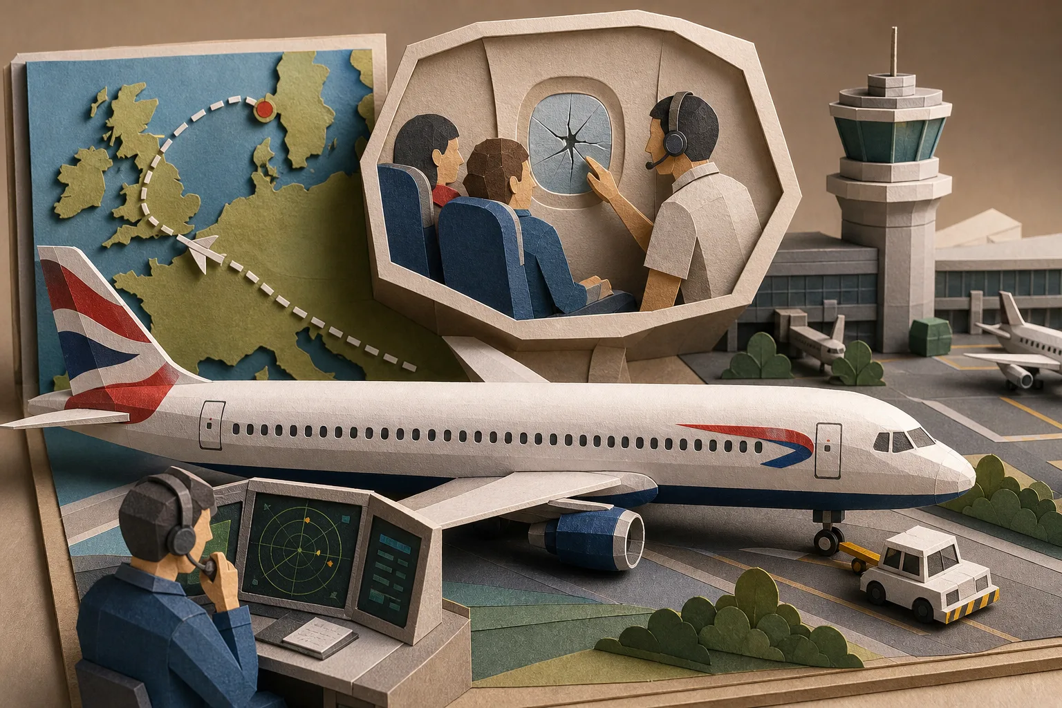 Voo da British Airways para Portugal retorna à Inglaterra após fissura em janela