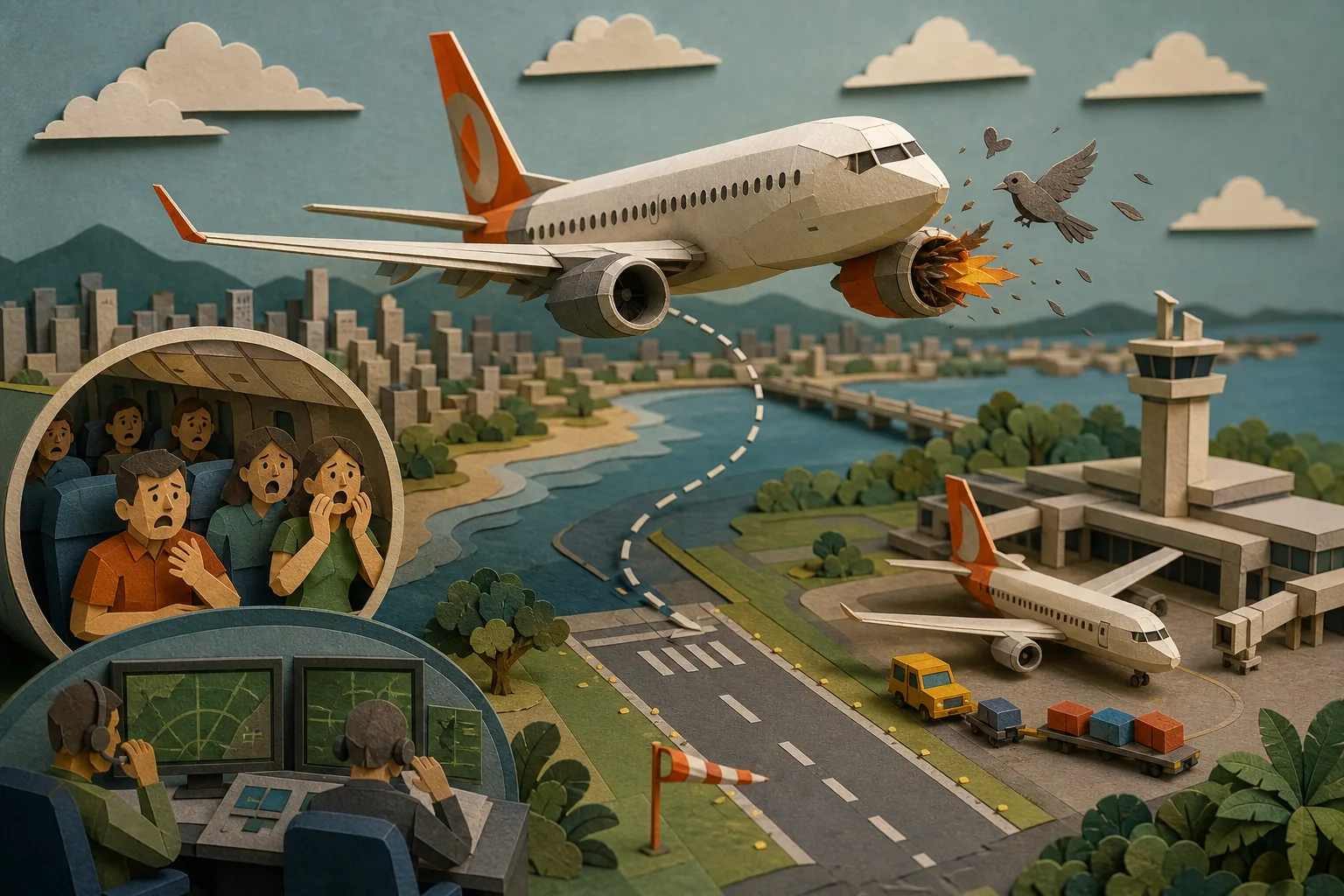 Voo da Gol para Guarulhos retorna ao Recife após ave atingir turbina da aeronave