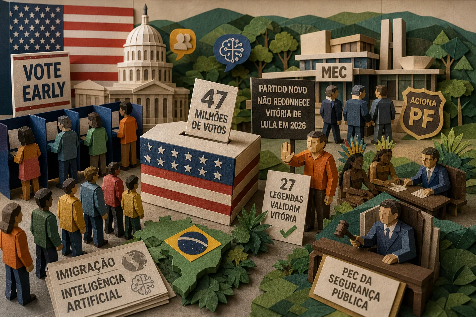 Votação antecipada bate recorde nos EUA e cenário político repercute no Brasil
