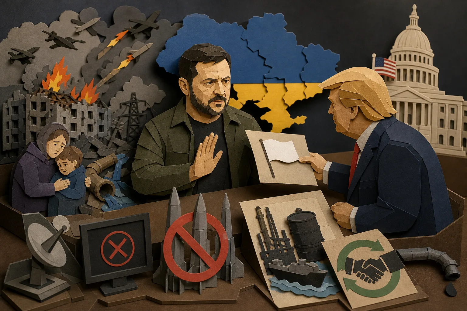 Zelensky afirma que Donald Trump tenta impor capitulação da Ucrânia